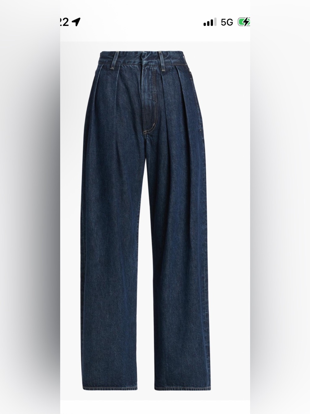 Citizens Of Humanity Wide-Leg Pleated Denim Trousers - Indigo